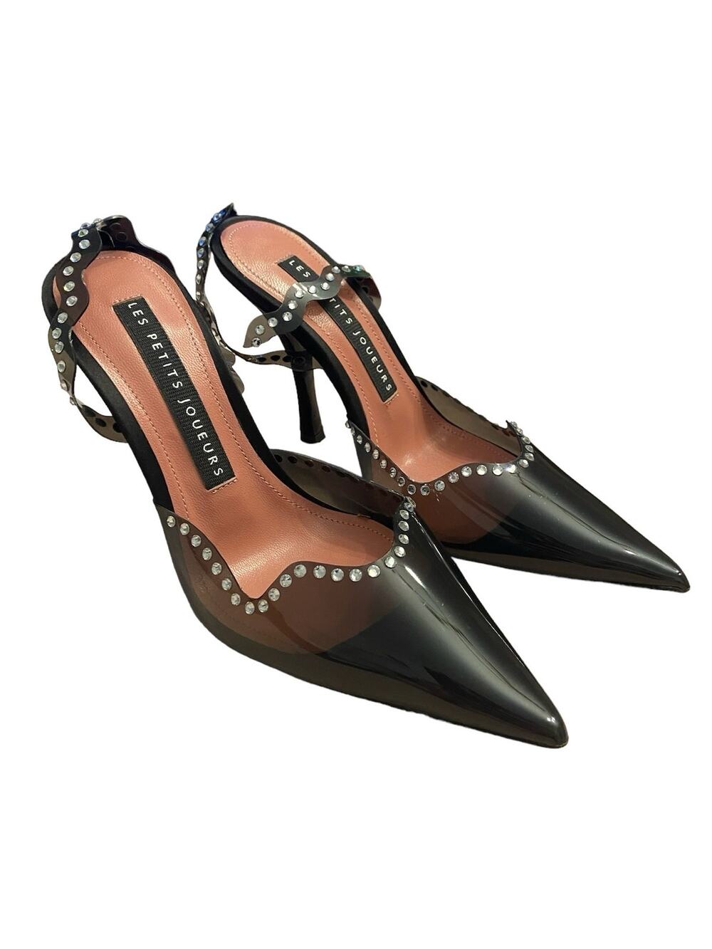 Les Petits Joueurs Jerry Waves Slingback Pumps Embellished Evening Dressy 6.5